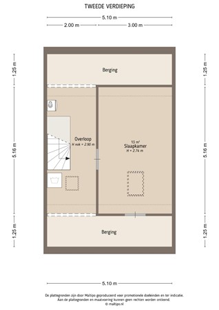 Floorplan - Lage Huis 14, 4153 CV Beesd